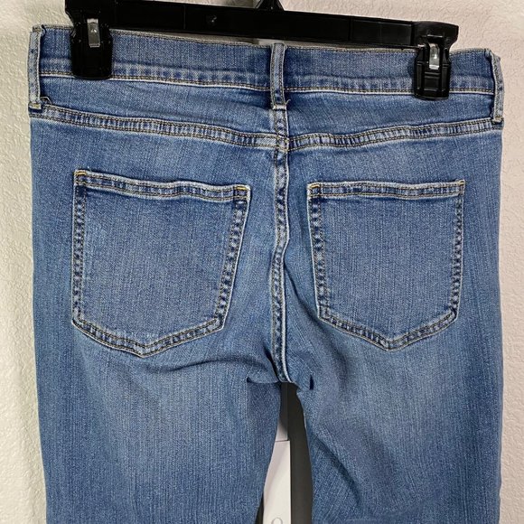 Banana Republic Mid-Rise Girlfriend‎ Women's Size 0 Blue Cotton Denim Jeans - Picture 3 of 9